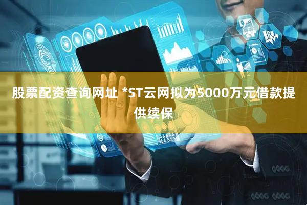 股票配资查询网址 *ST云网拟为5000万元借款提供续保