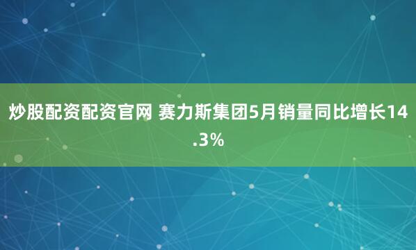 炒股配资配资官网 赛力斯集团5月销量同比增长14.3%